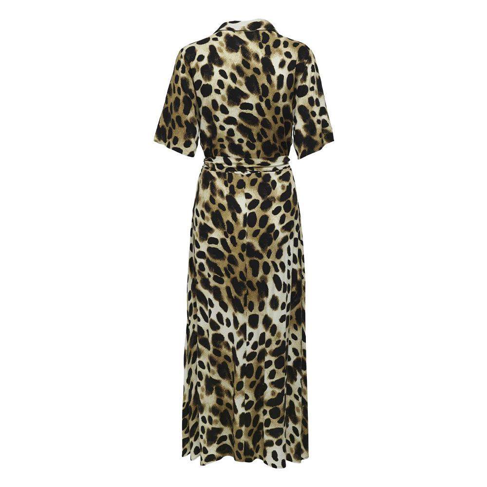 Robe Imprimé Léopard Marron/Écru Femme Starsezen Life 2/4 vue 2