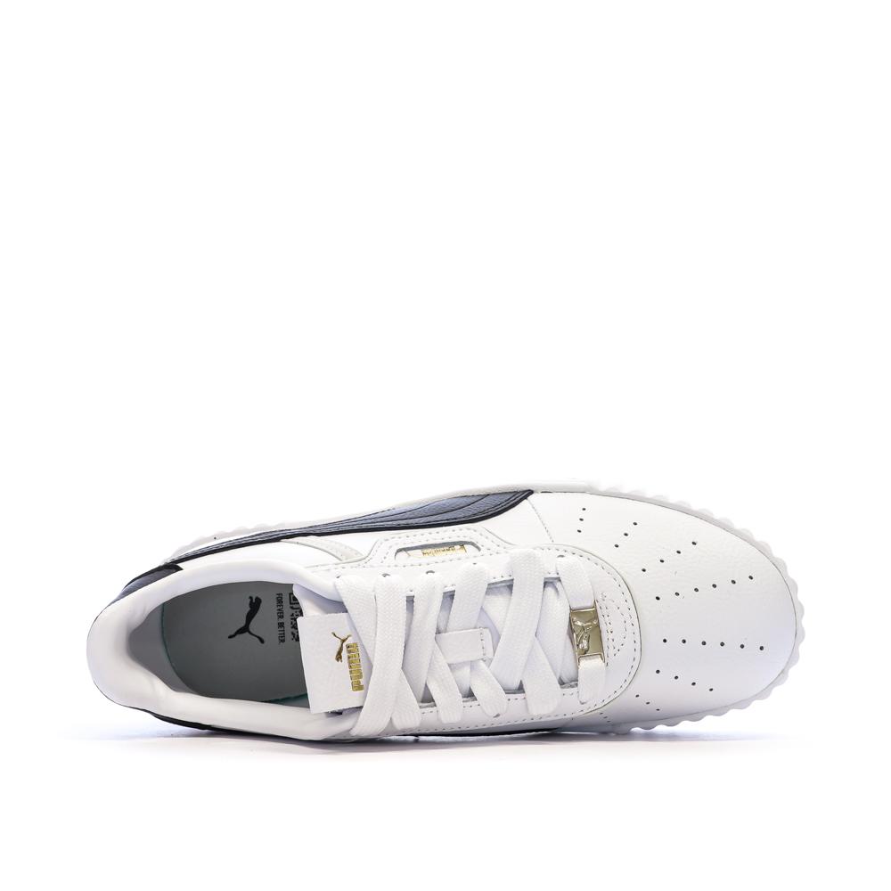 Baskets Blanc/Noir Femme Puma Carina 3.0 Luxe vue 4
