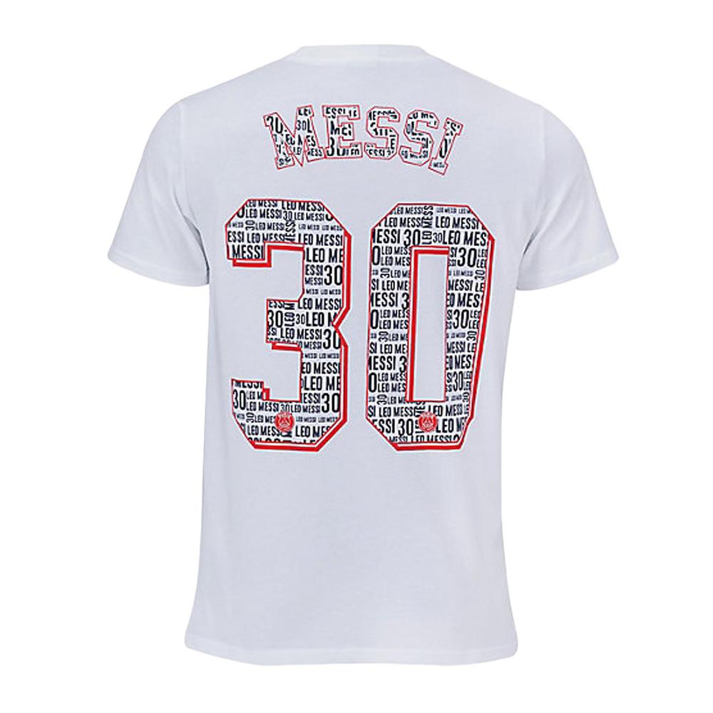 Messi Paris T-shirt Blanc Homme PSG vue 2