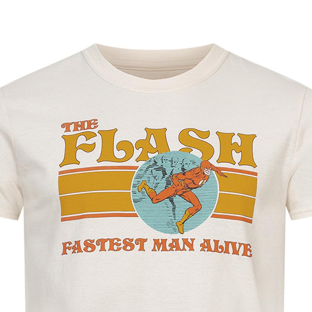 T-Shirt Blanc Homme Comics 70's Flash vue 2
