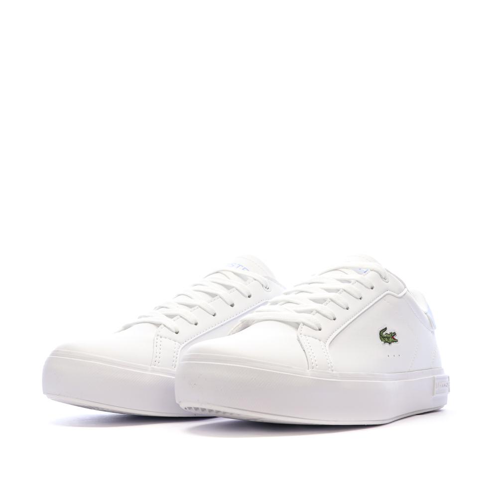 Baskets Blanches/Bleu Ado Lacoste Powercourt vue 6