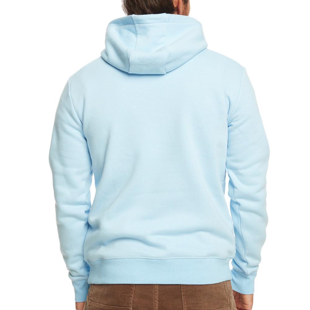 Sudadera azul claro para hombre Quiksilver Biglogohood ver 2