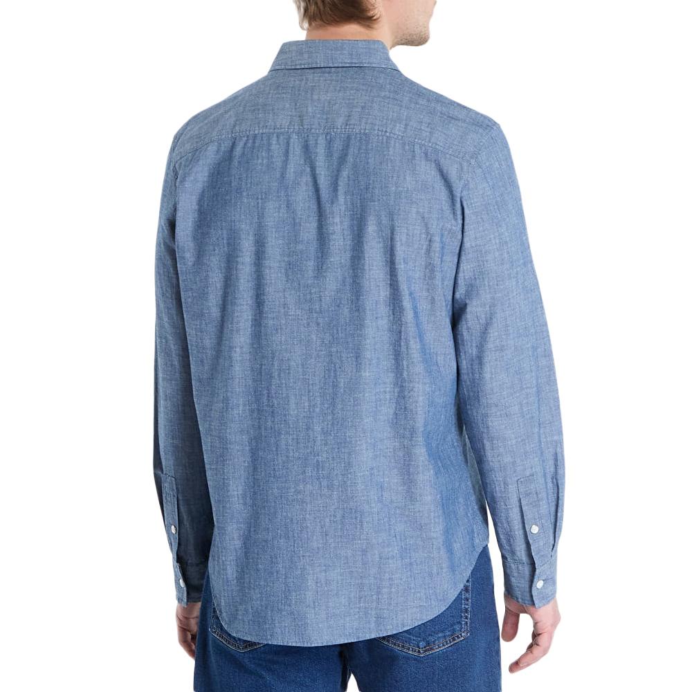Chemise Bleu Homme Calvin Klein Jeans Chambray vue 2