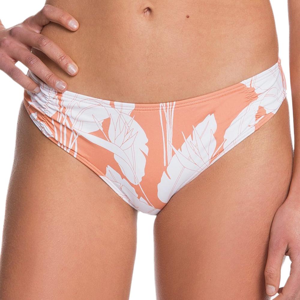 Bas de Bikini Blanc/Corail Femme Roxy Printed Beach Classics pas cher