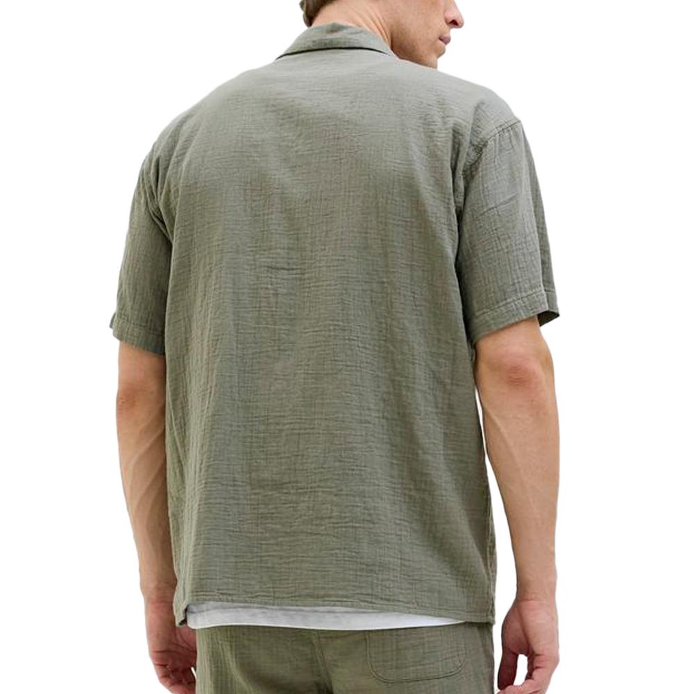 Chemisette Gaze de Coton Kaki Homme Jack & Jones Reaster vue 2