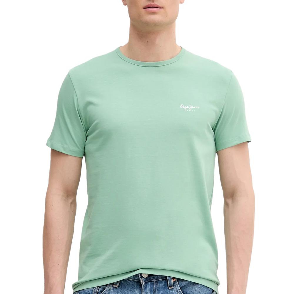 T-shirt Vert clair Homme Pepe Jeans Original Basic PM508212 pas cher