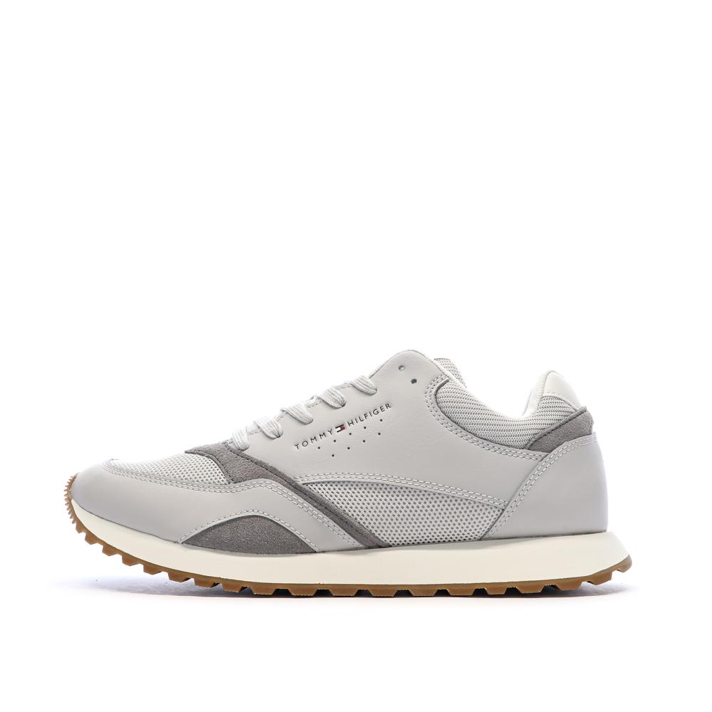Baskets Gris Clair Homme Tommy Hilfiger New Runner Eva pas cher