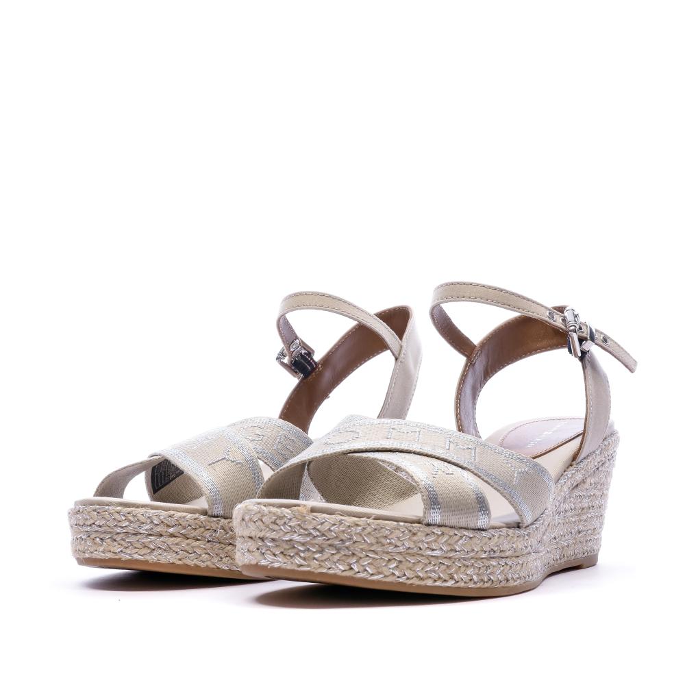 Sandales compensées beige femmes Tommy Hilfiger vue 6