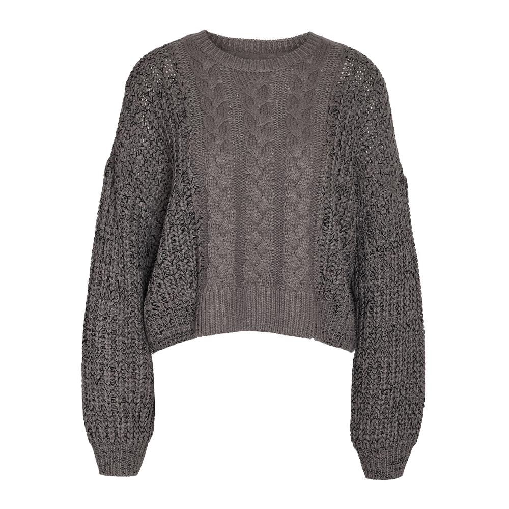 Pull en Maille Gris Femme Noisy May Cable pas cher