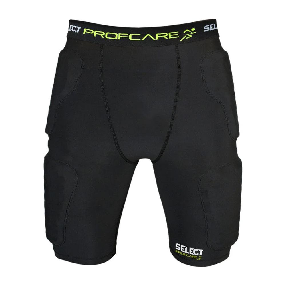 Pantalones cortos de compresión negros para hombre Select con almohadillas barato