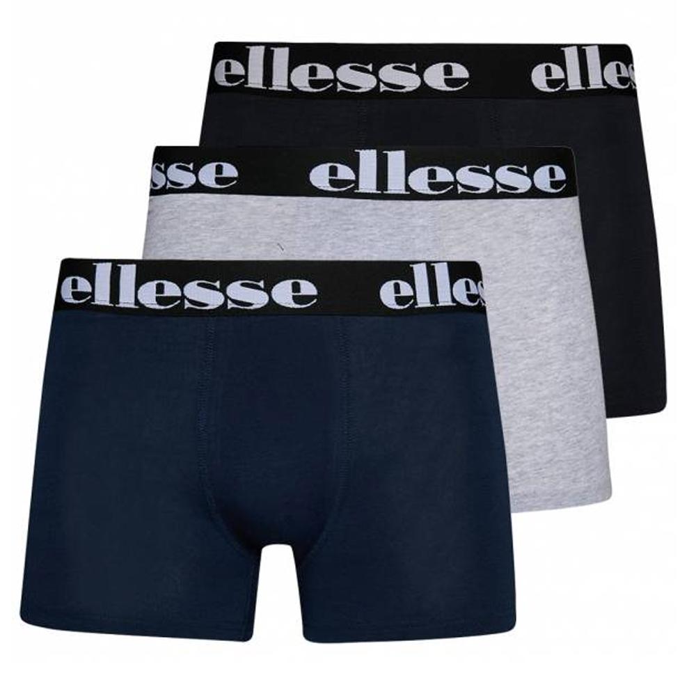 x3 Boxers Marine/Gris/Noir Homme Ellesse SJ00459 pas cher