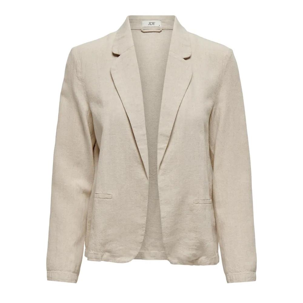 Blazer Beige Femme LinJDY Linen pas cher