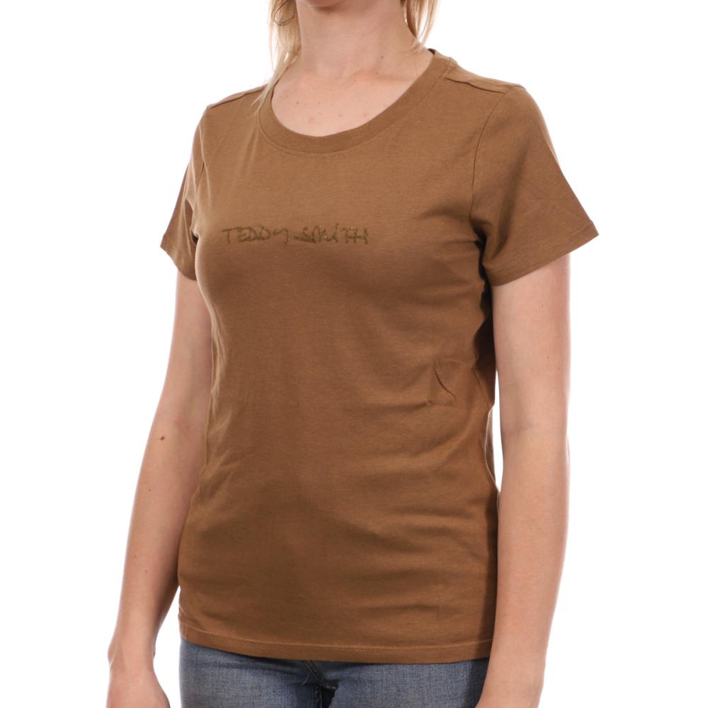 T-shirt Marron Femme Teddy Smith Ticia 2 pas cher