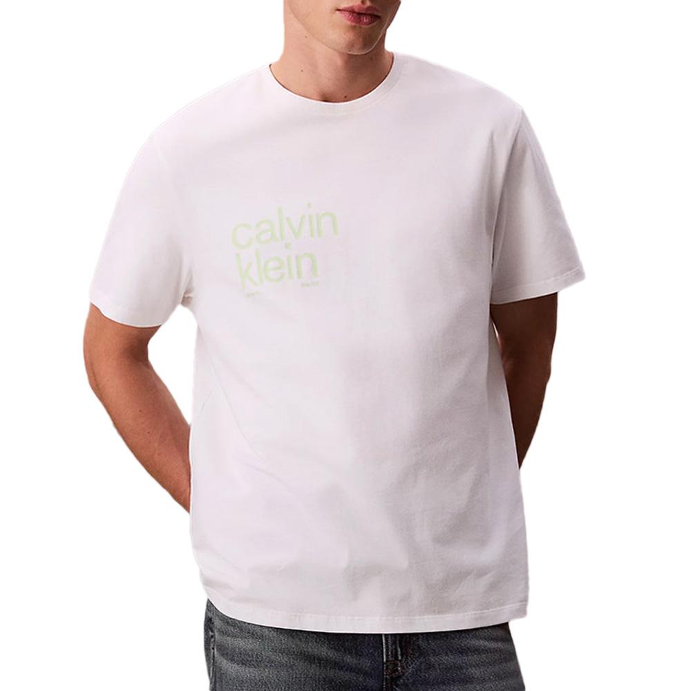 T-Shirt Blanc Homme Calvin Klein Jeans LV04RD810G pas cher
