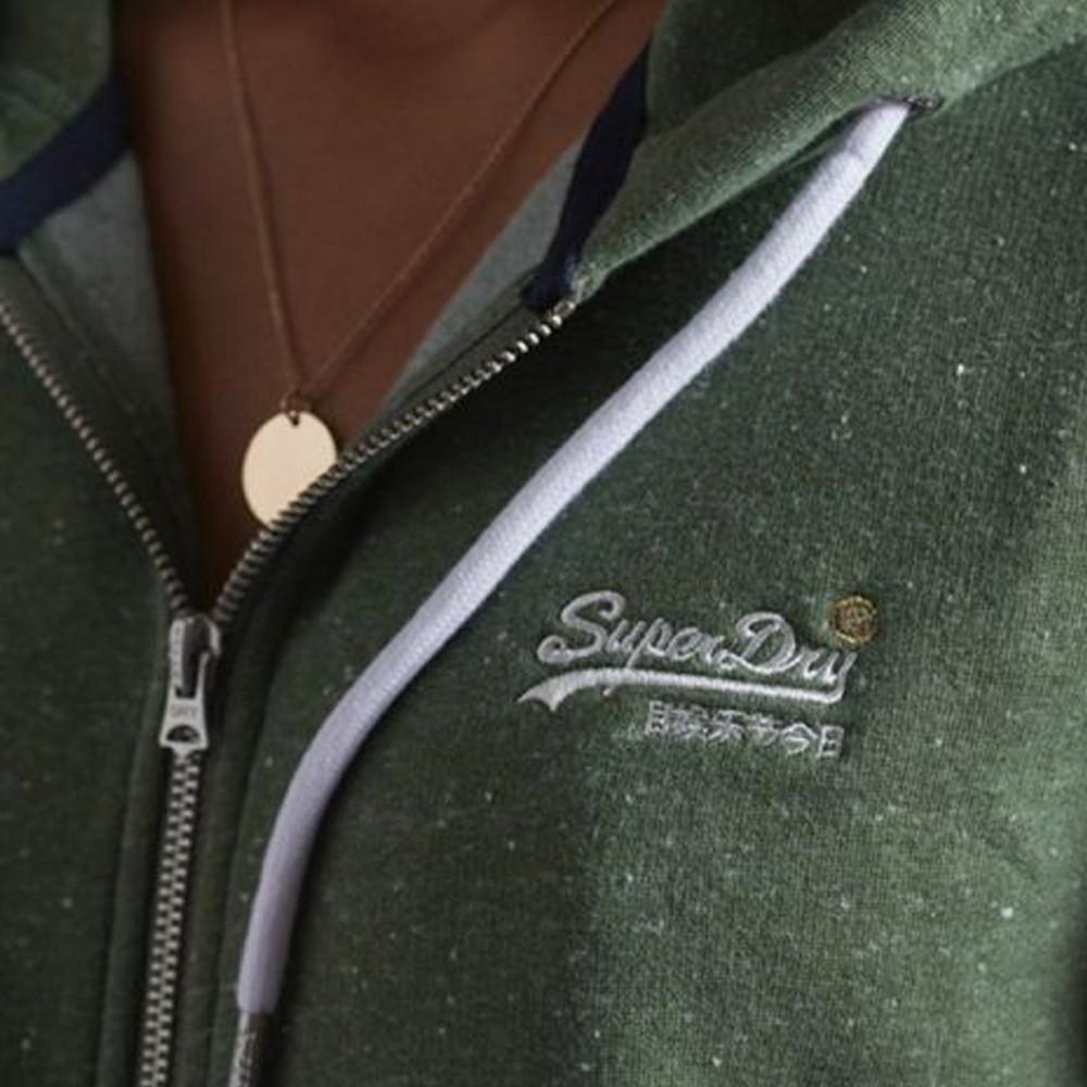 Sweat vert Femme Superdry Orange Label vue 2