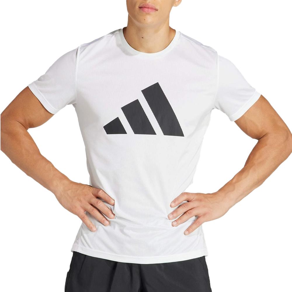 T-shirt Blanc/Noir Homme Adidas Run It pas cher