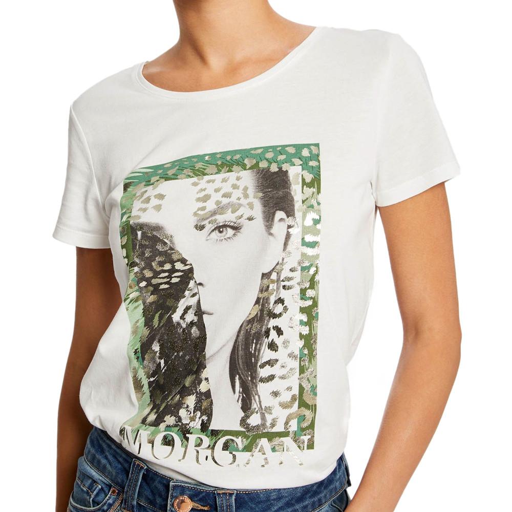 T-shirt Blanc Femme Morgan Dsava pas cher