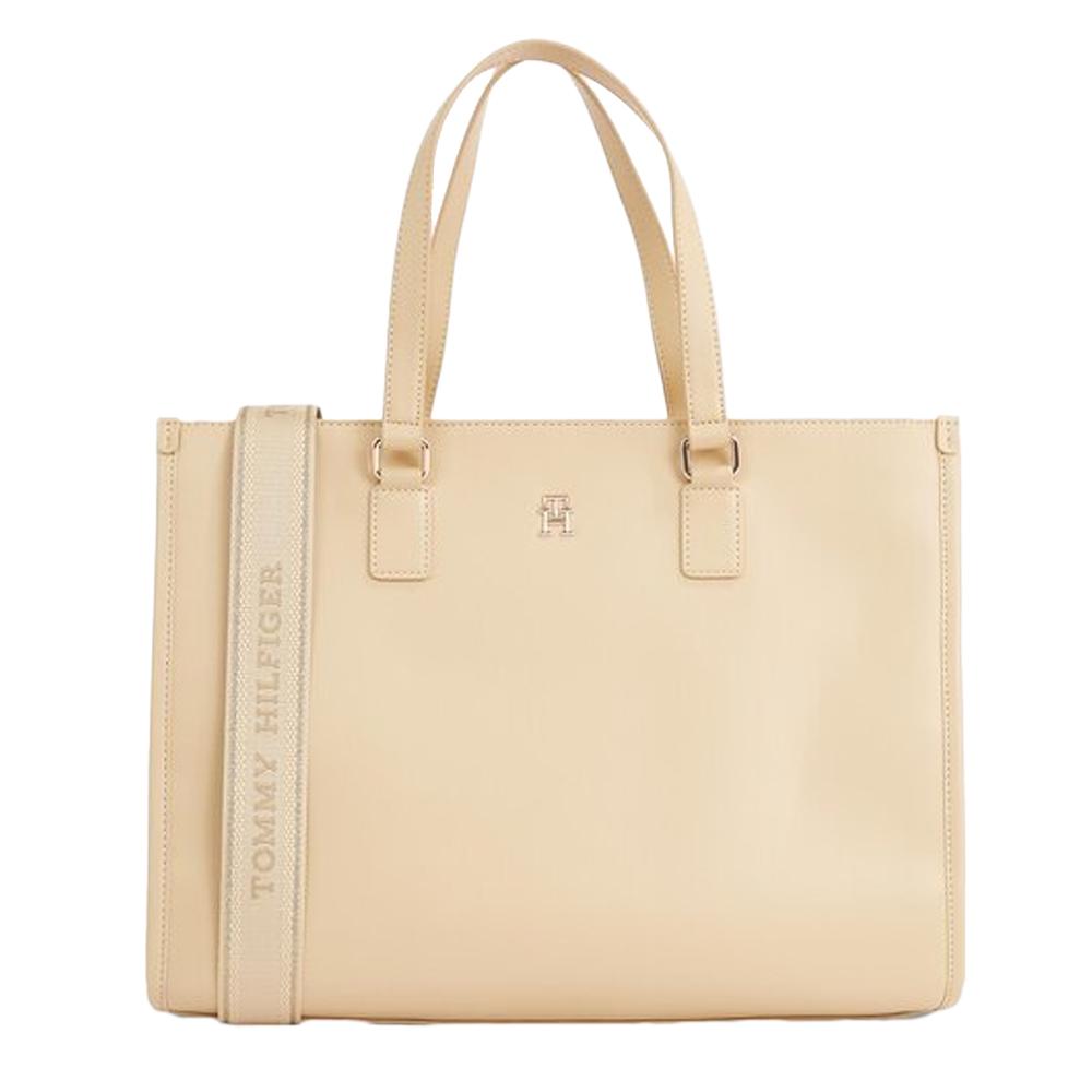 Sac à Main Beige Tommy Hilfiger Monotype pas cher