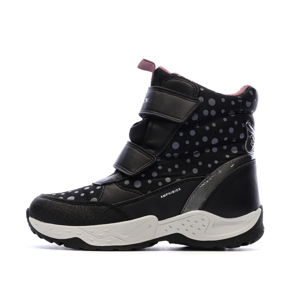Après Ski Noir/Mauve Fille Geox Sentiero pas cher