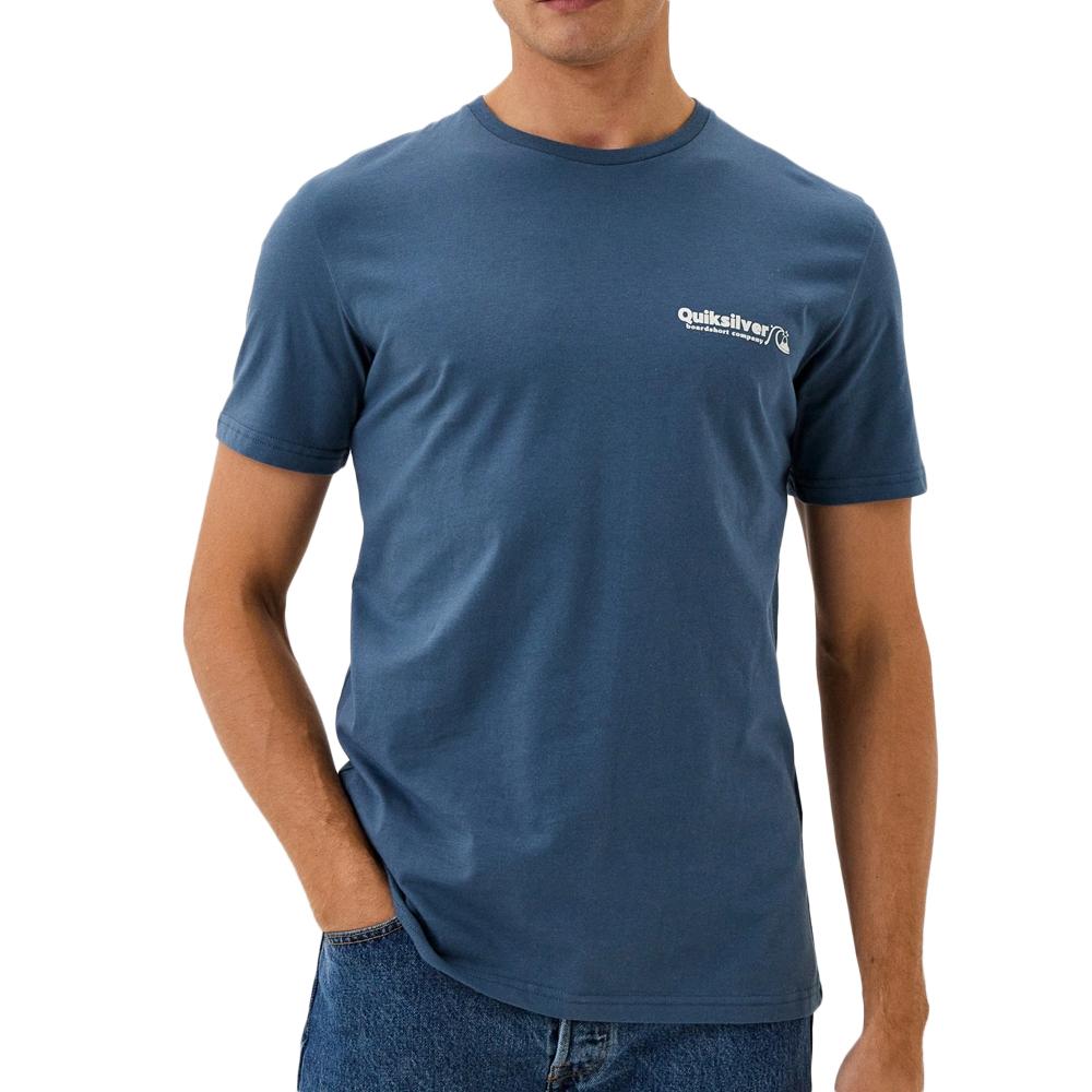 T-shirt Bleu Homme Quiksilver Screen pas cher