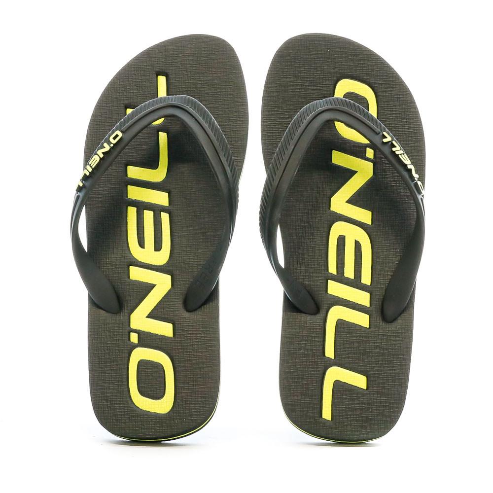 Tongs Noir/Jaune Garçon O'Neill Profile Logo vue 3