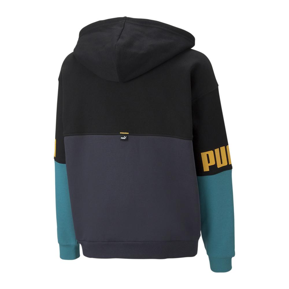 Sweat à capuche Noir/Gris/Bleu Garçon Puma Power Colorblock vue 2