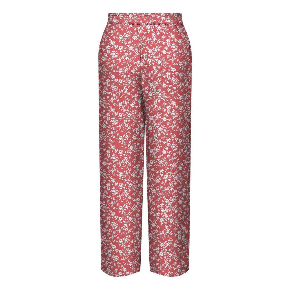 Pantalon Rose/Blanc Femme Only Nova Life Palazzo vue 2