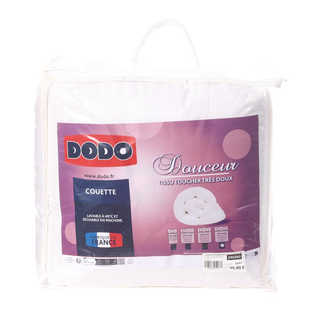 Couette Tissus Très Doux Douceur Blanc Dodo 260x200 pas cher