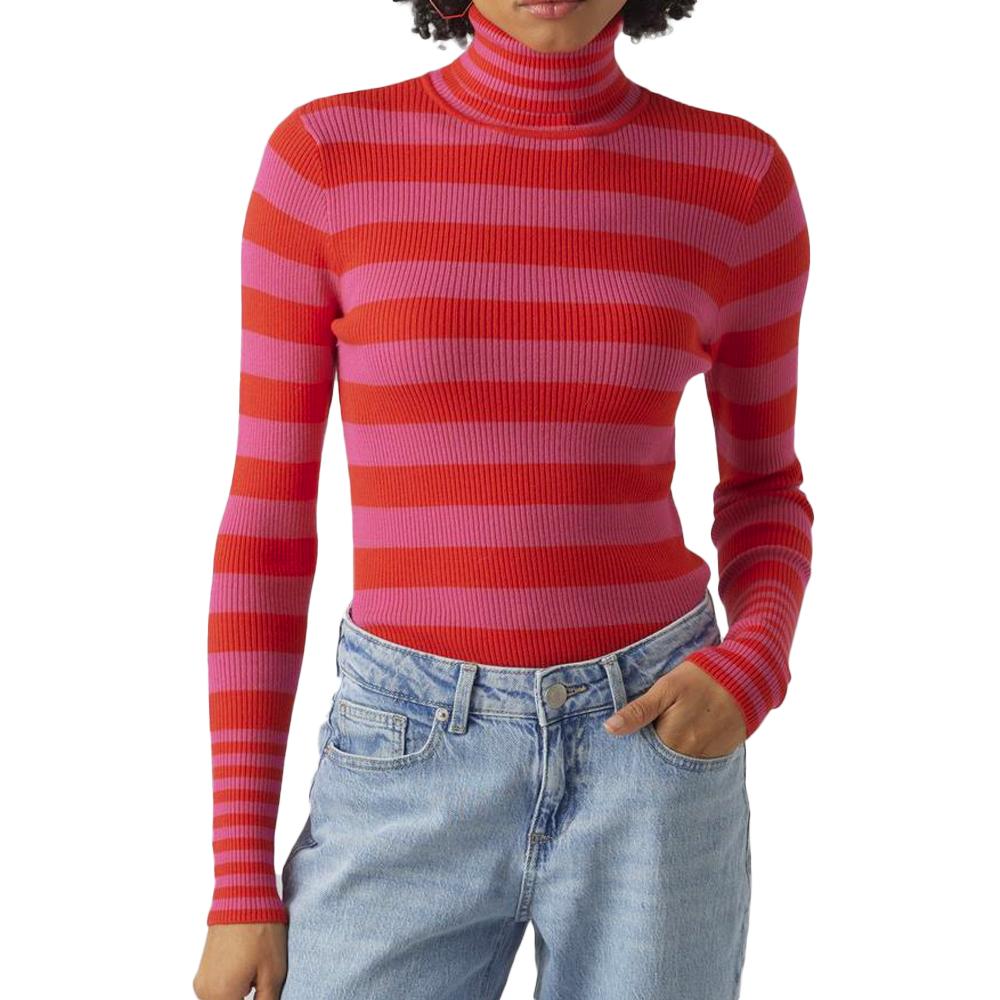 Pull Rose/Rouge Femme Vero Moda Maxine pas cher