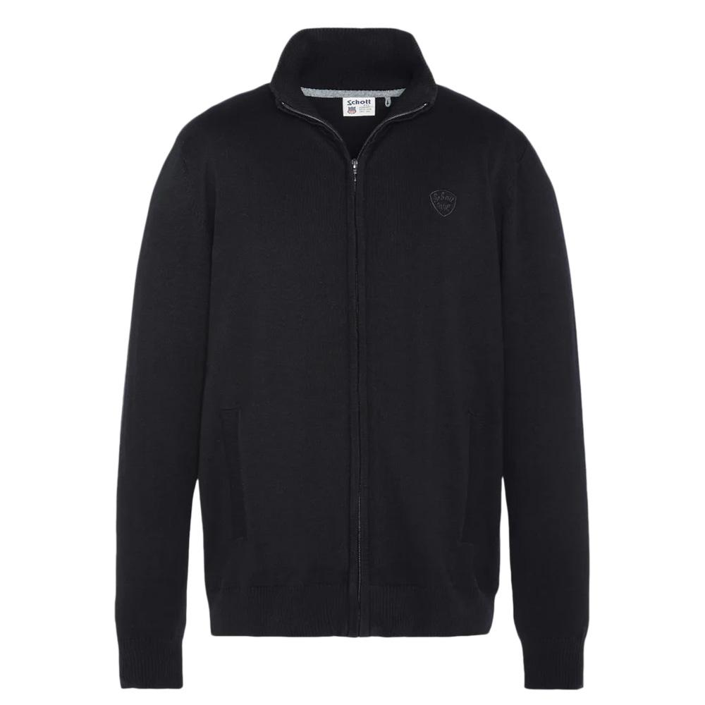 Gilet Zippé Noir Homme Schott PLB120 pas cher