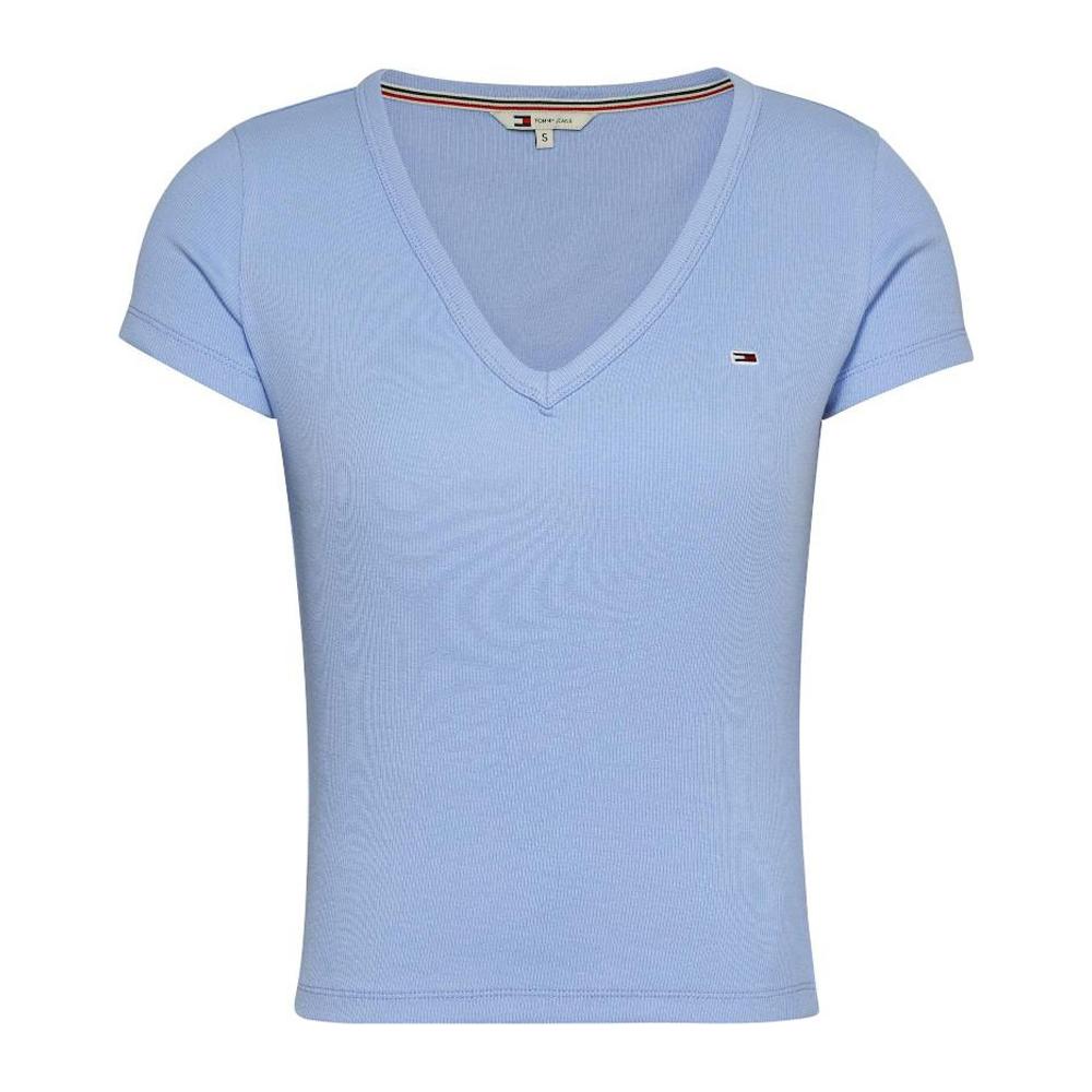 T-shirt Bleu Femme Tommy Hilfiger Essential pas cher