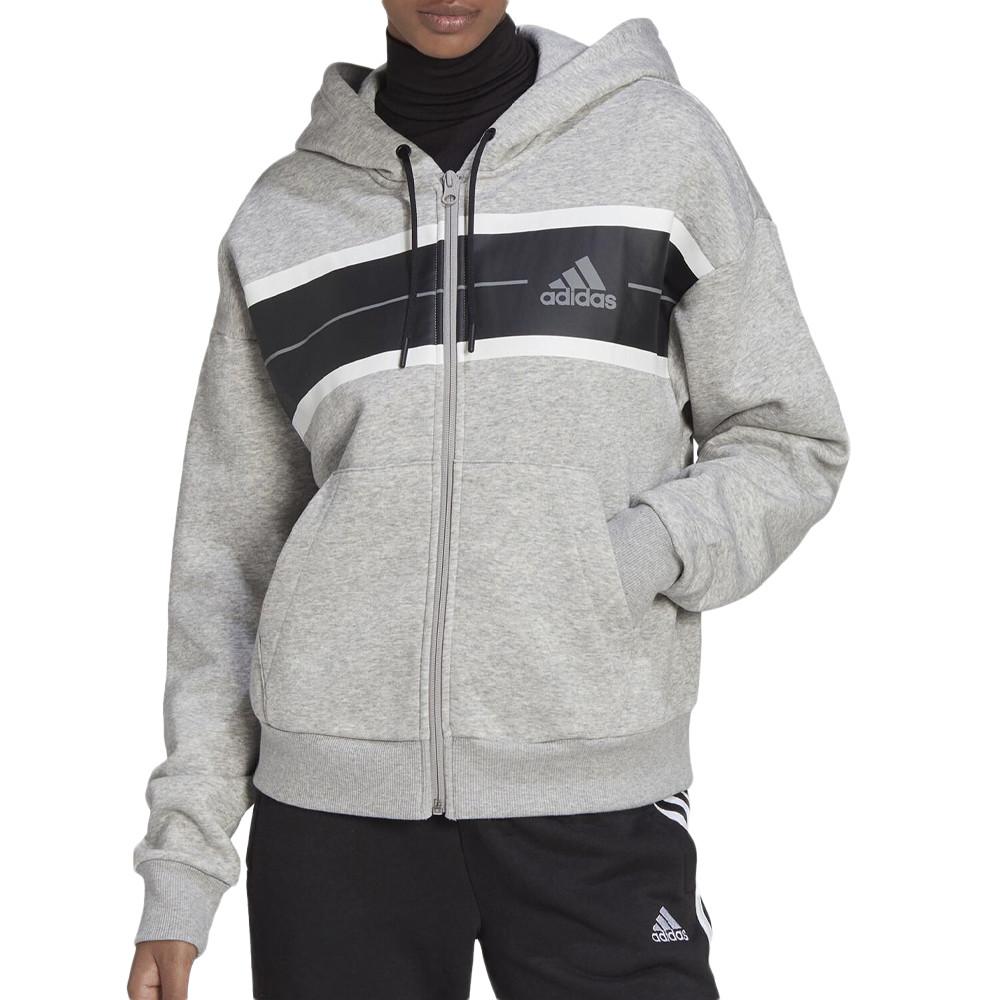Sweat Gris Femme Adidas W Bluv Q4 Hd Tt pas cher