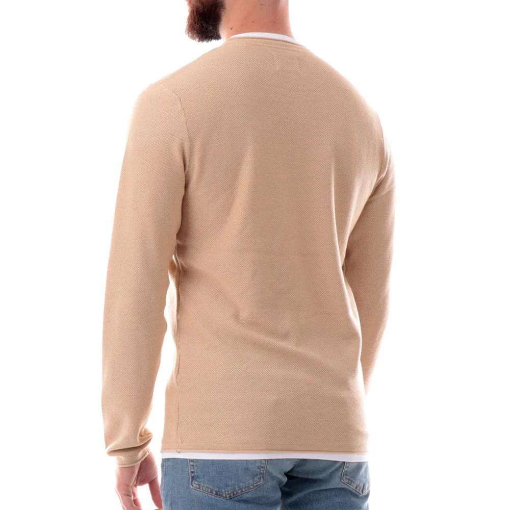 Pull Jaune/Blanc Homme Jack & Jones Jortwinn vue 2