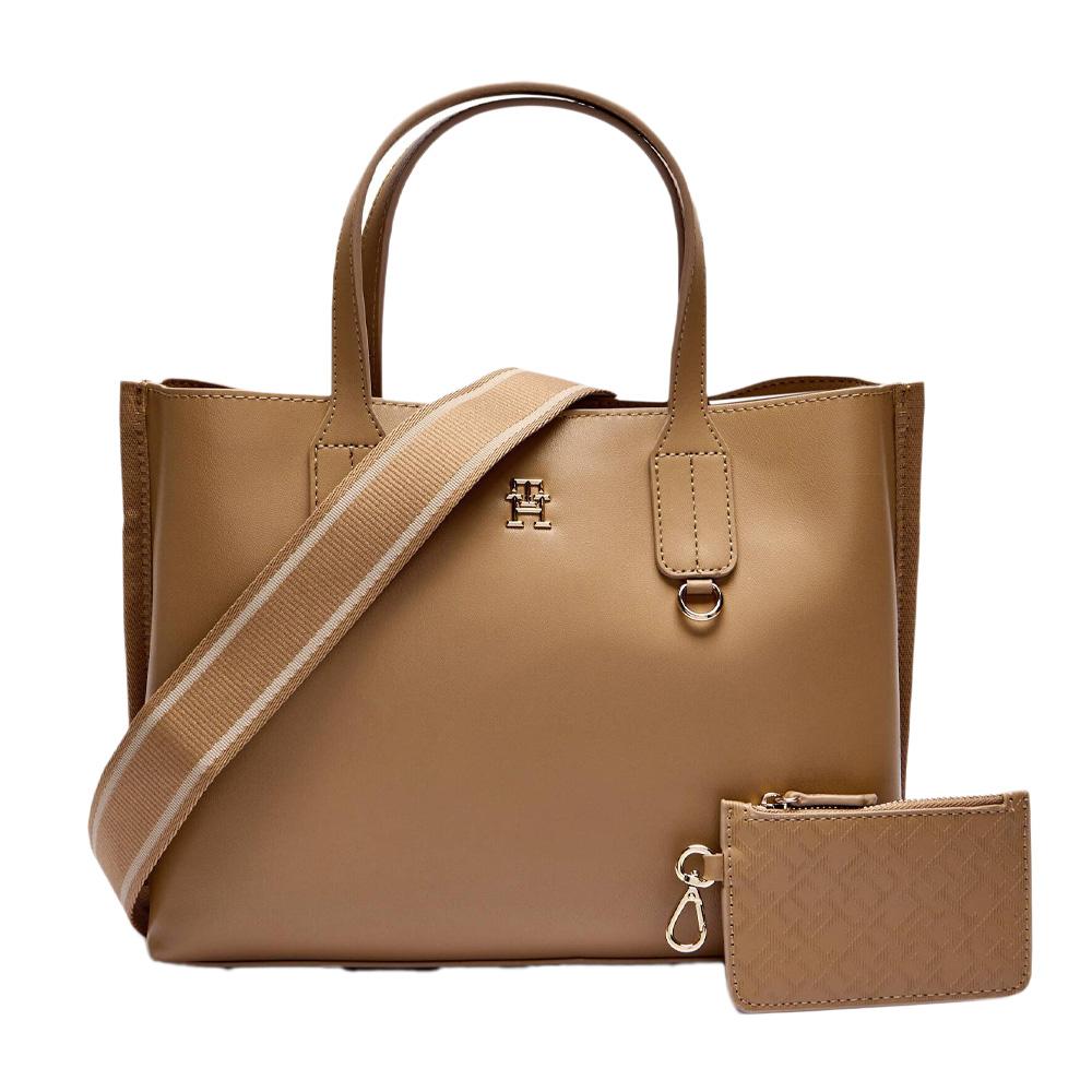 Sac Fourre Tout Camel Femme Tommy Hilfiger Distinct pas cher
