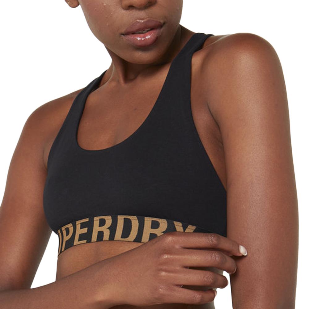 Brassière Noire Femme Superdry Bralette pas cher