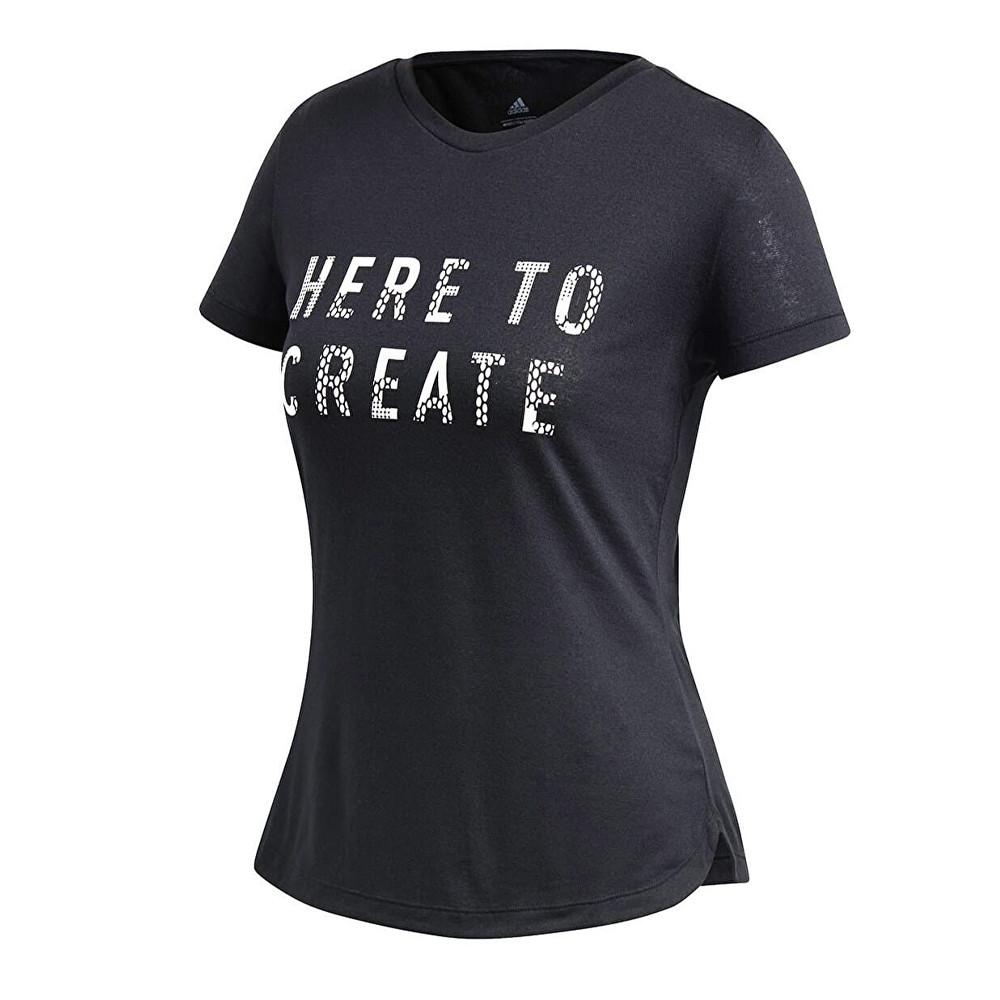 T-shirt Noir Femme Adidas Create pas cher