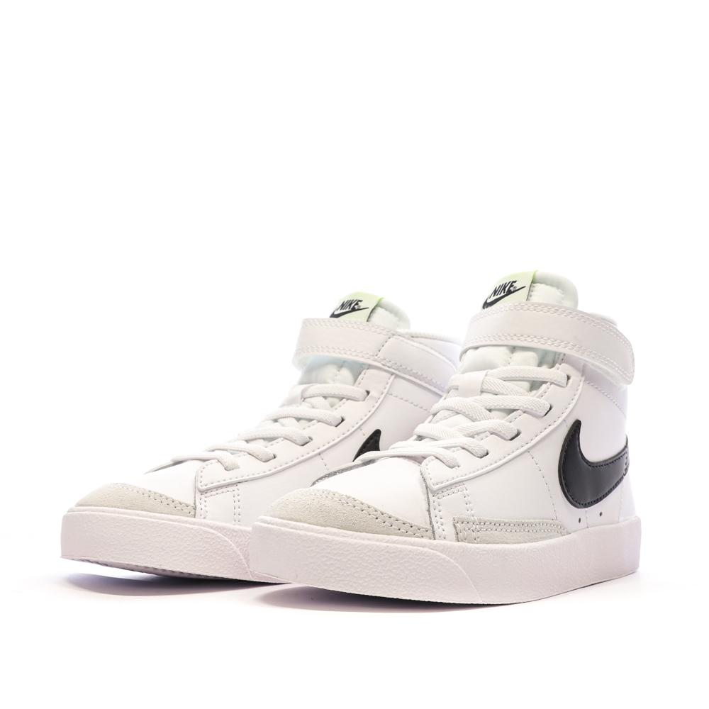 Baskets Blanches/Noires Garçon Nike Blazer Mid '77 vue 6