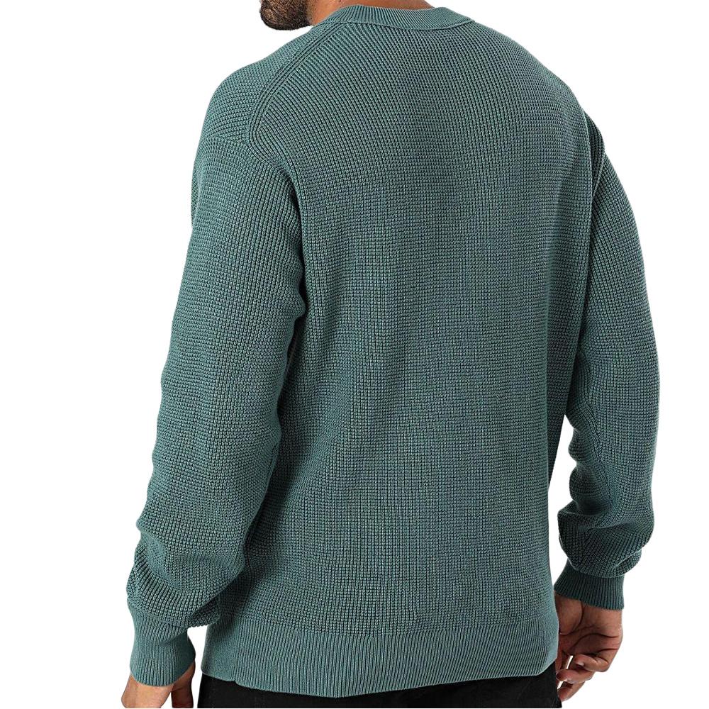 Pull Vert Foret Homme Calvin Klein Jeans Waffle vue 2