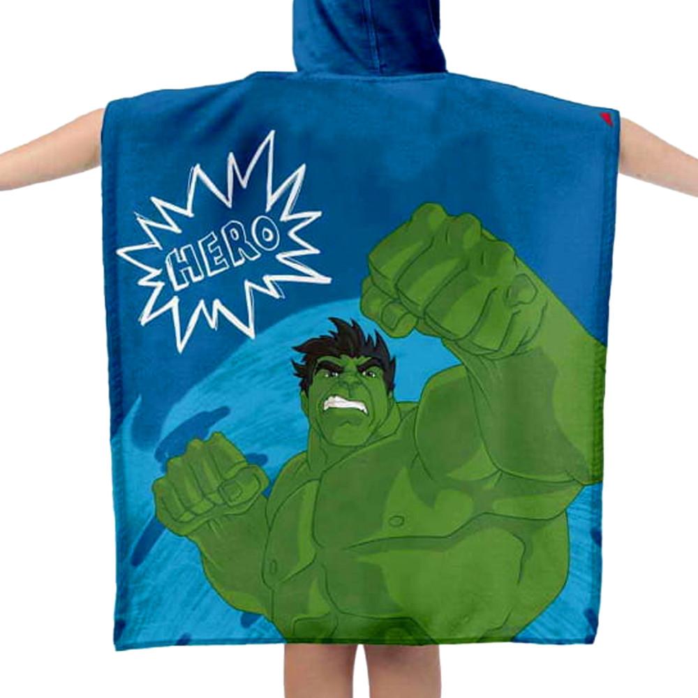 Poncho de bain Bleu Garçon Avengers 55x110cm vue 2