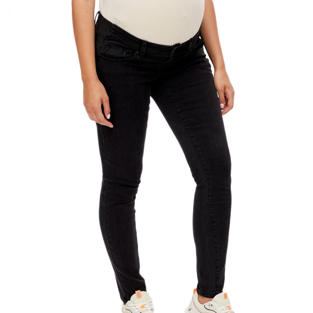 Jean Slim Noir de Grossesse Mamalicious Elastics pas cher