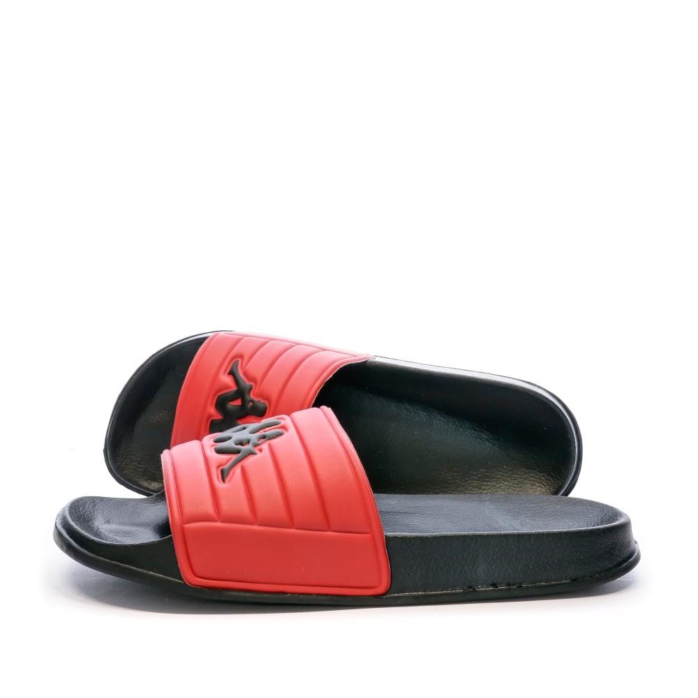 Claquettes Noir/Rouge Homme Kappa Matese pas cher