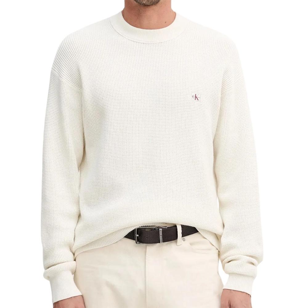 Sweat Blanc Homme Calvin Klein 350terry Monog YAS pas cher