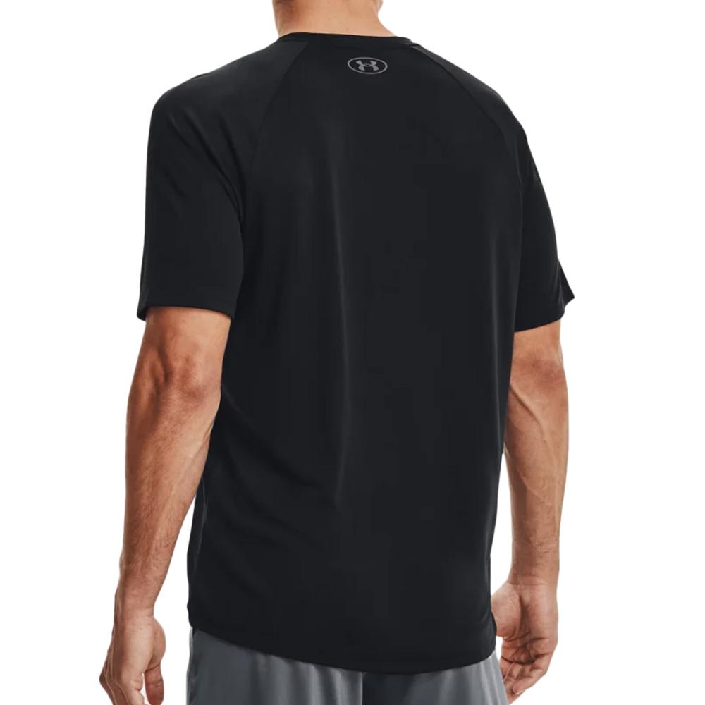 Maillot de sport Noir Homme Under Armour Tech 2.0 SS vue 2