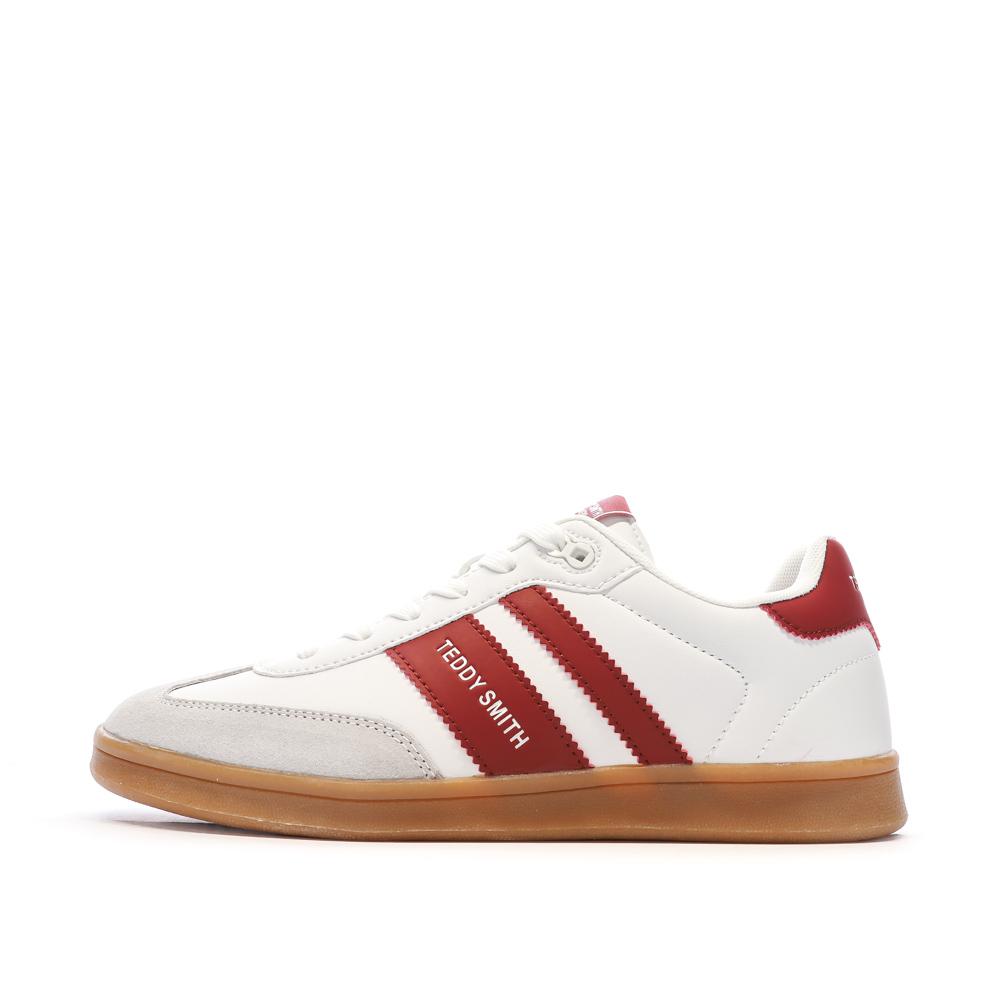 Baskets Blanches/Bordeaux Homme Teddy Smith 120098 pas cher