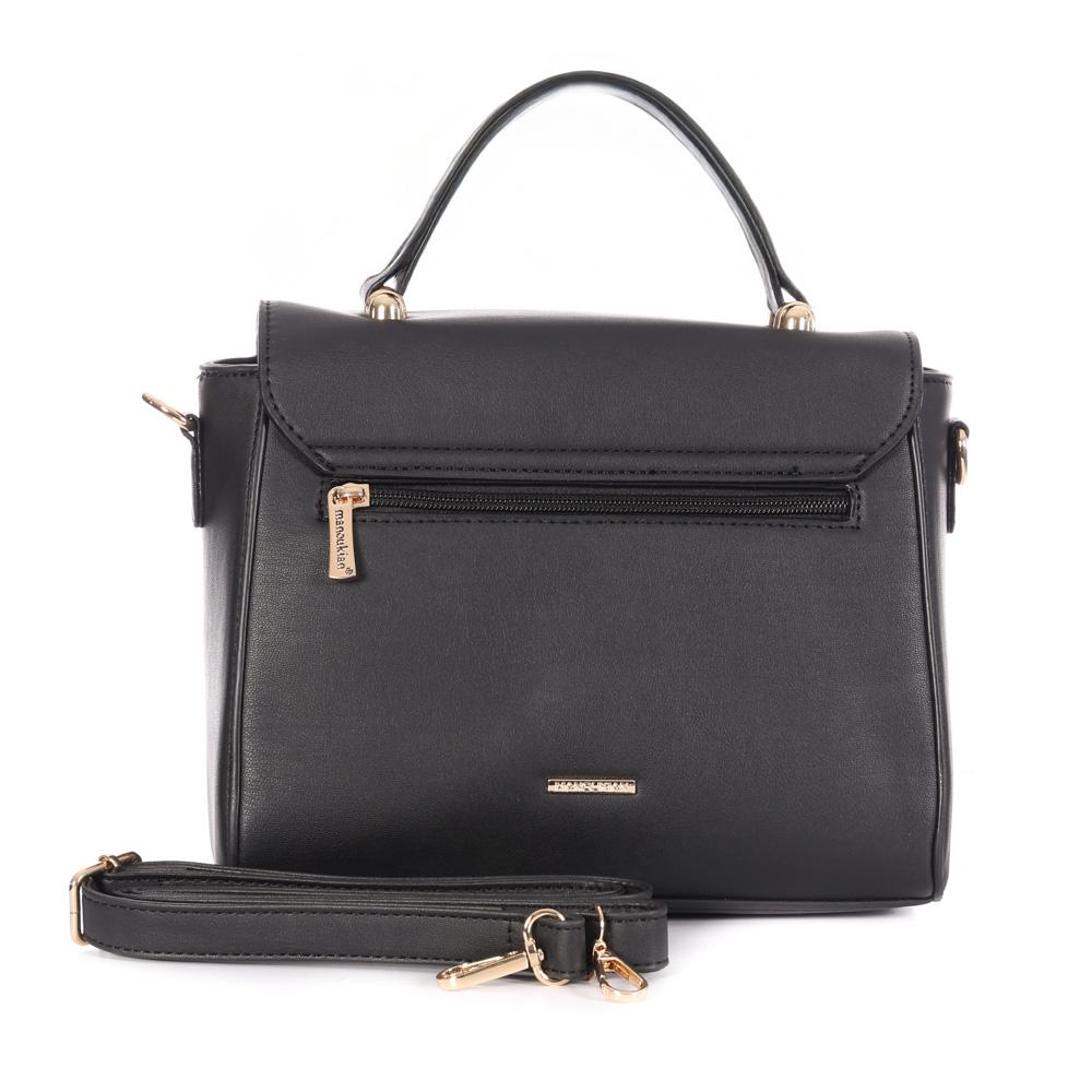 Sac à Bandoulière Noir Femme Manoukian TARA vue 3