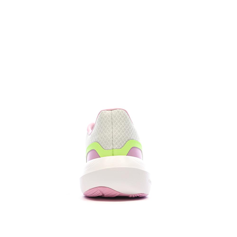 Chaussures de running Blanches/Roses Fille Adidas Runfalcon vue 3