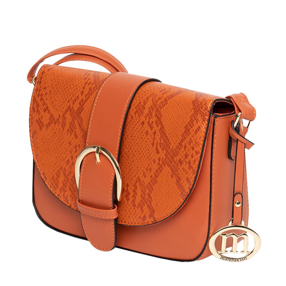 Sac bandoulière Orange Femme Manoukian Tilla vue 3