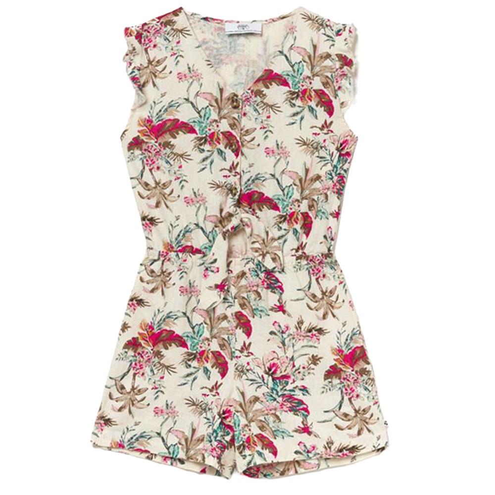 Beige/Fuchsia Girls’ Playsuit – Le Temps Des Cerises Yucagi affordable
