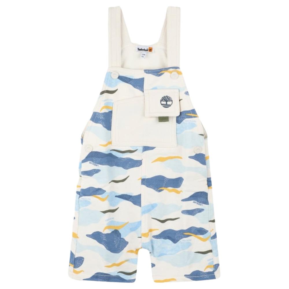 Salopette Blanc/Bleu Garçon bébé Timberland T60181 pas cher