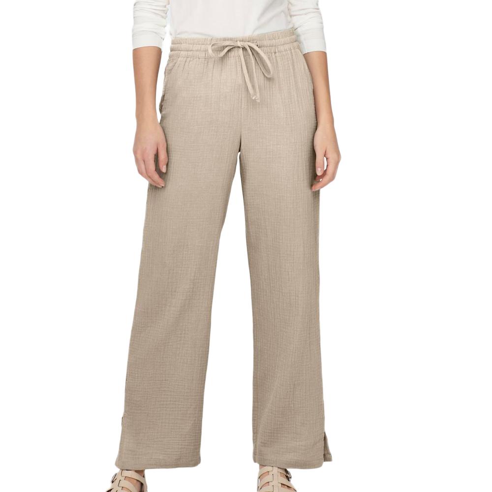 Pantalon Beige Femme JDY Theis Wide pas cher